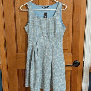Allegra K sleeveless small tweed dress
